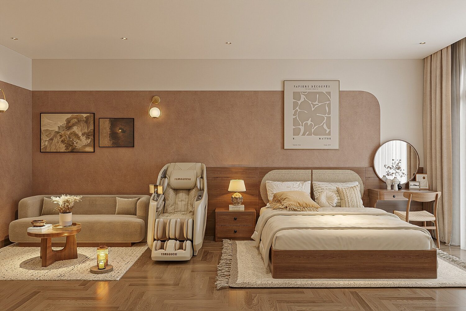 img src="ket-hop-vat-lieu.png" alt="Kết hợp các loại vật liệu và nội thất hiện đại trong phòng ngủ"