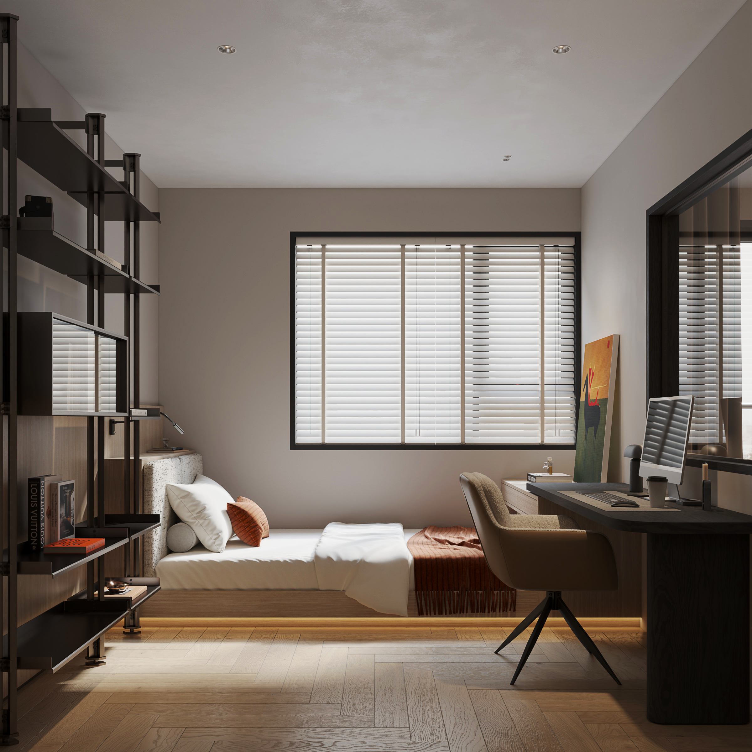 phong-ngu-ket-hop-lam-viec-phong-cach-contemporary