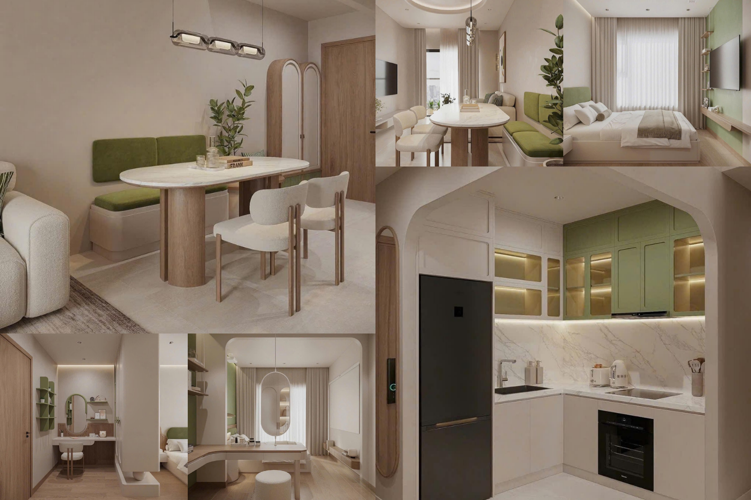 thiết kế nội thất căn hộ 60m2