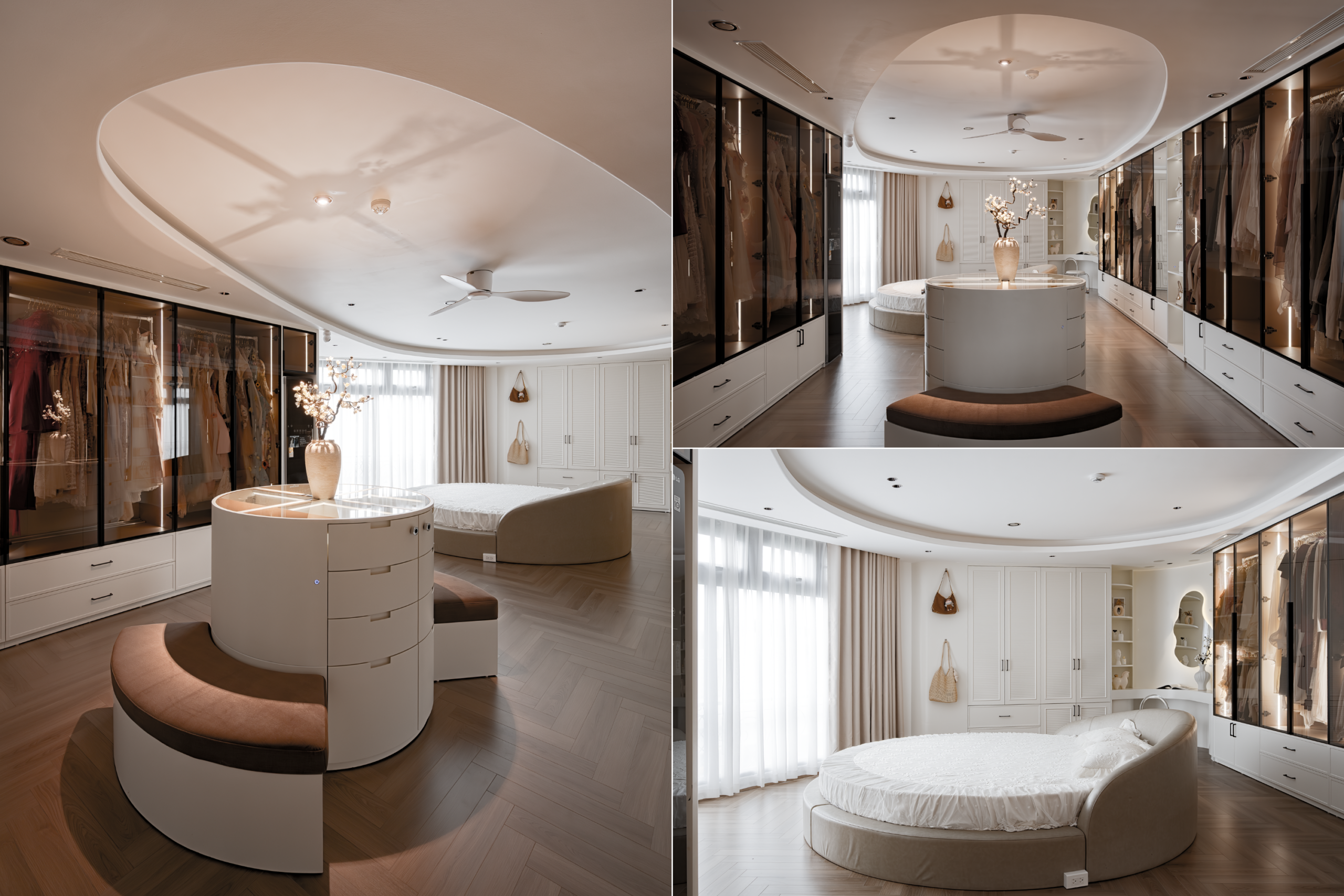 thi công hệ tủ trưng bày closet cao cấp